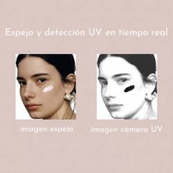 Espejo de mano con detección UV protección solar Smart sunscreen makeup