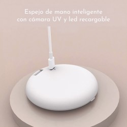 Espejo de mano con detección UV protección solar Smart sunscreen makeup